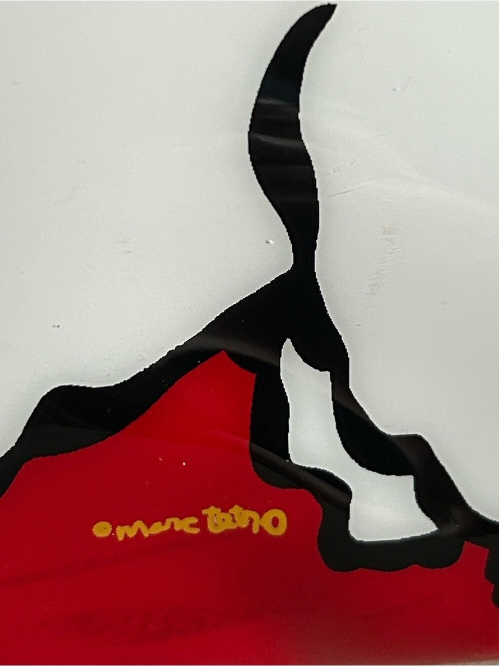 Marc Tetro New York City Westie Red and Black Shiny Small Tote Bag NWOT - Picture 4 of 6
